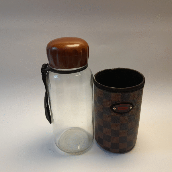 Glass water bottle with cover